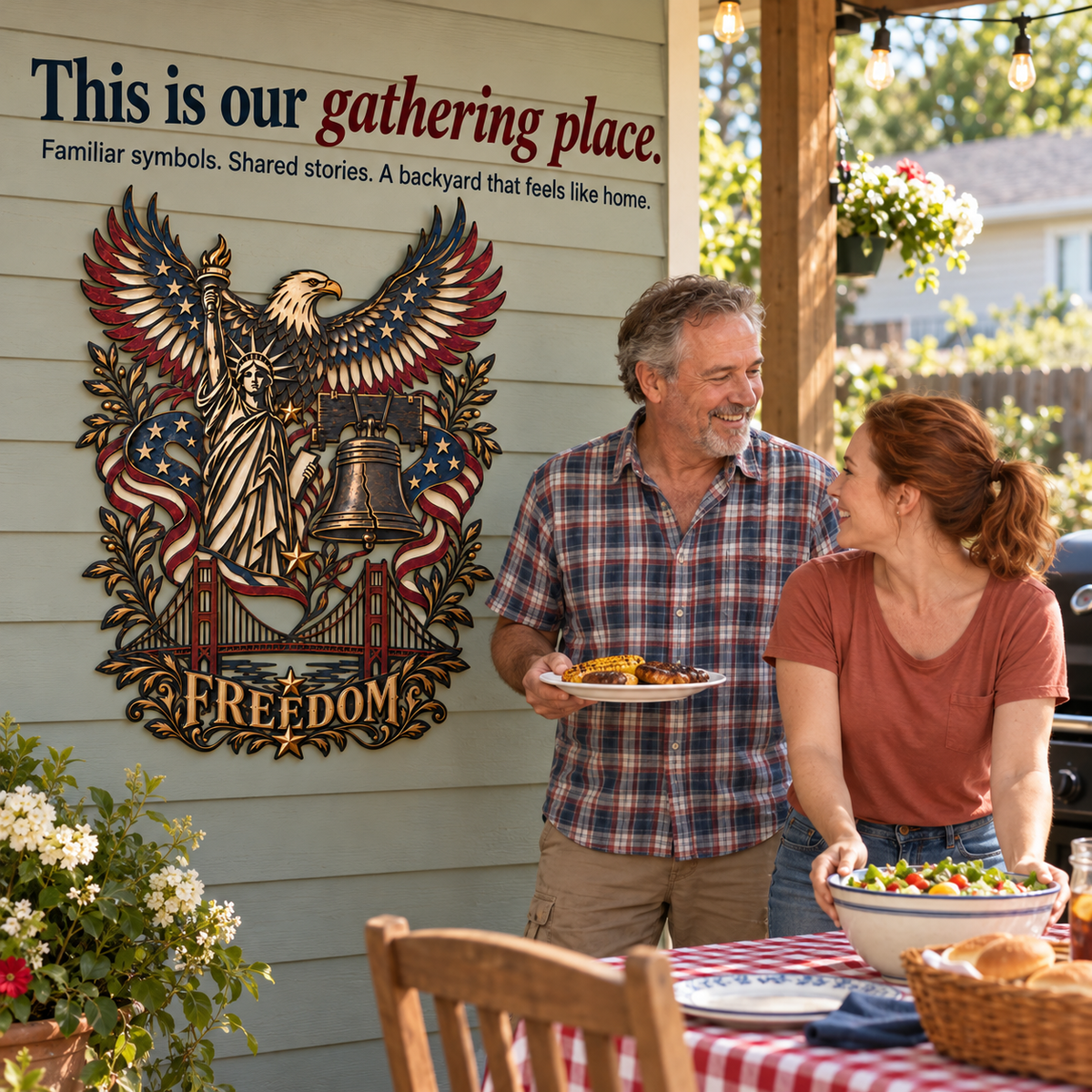 🇺🇸 Spirit of Freedom – American Heritage Iron Wall Art 🦅
