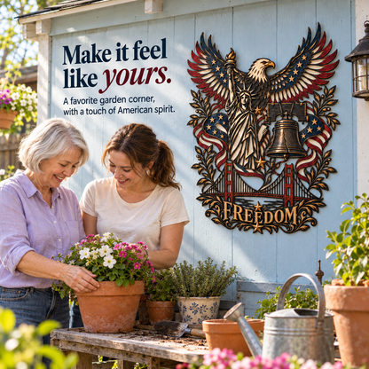 🇺🇸 Spirit of Freedom – American Heritage Iron Wall Art 🦅