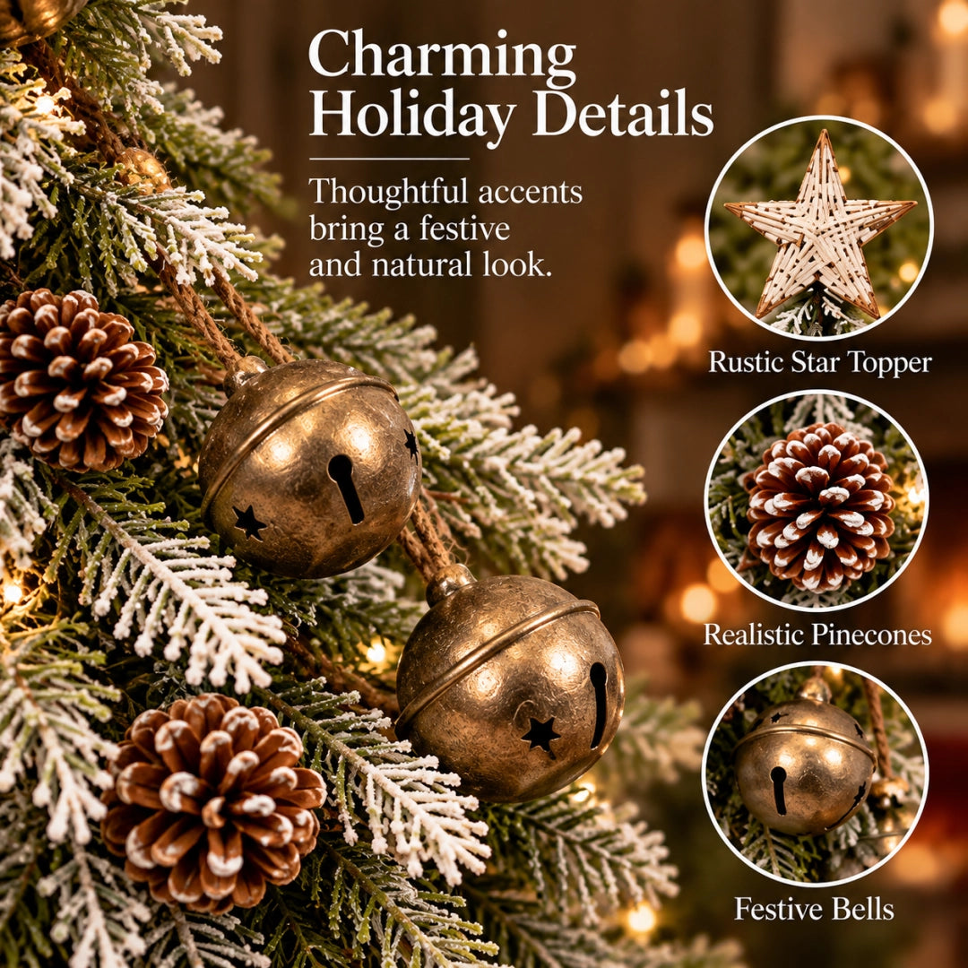 🎄Snow-Kissed Woodland Christmas Tree Trio – Tabletop Holiday Decor