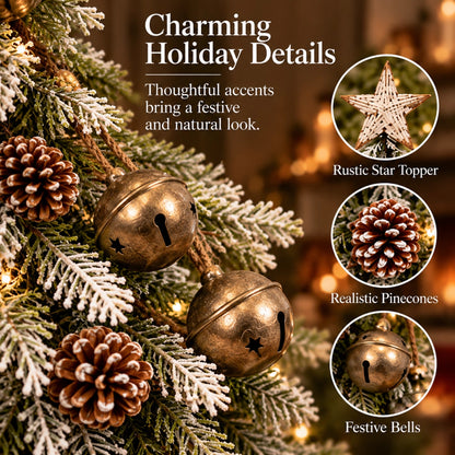 🎄Snow-Kissed Woodland Christmas Tree Trio – Tabletop Holiday Decor