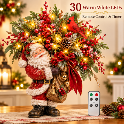 🔥🥰Santa’s Winter Glow – A Cardinal Christmas Display