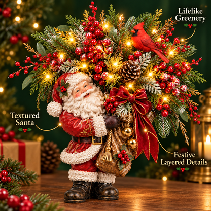 🔥🥰Santa’s Winter Glow – A Cardinal Christmas Display