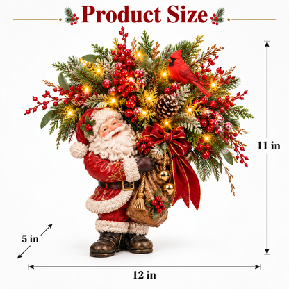🔥🥰Santa’s Winter Glow – A Cardinal Christmas Display