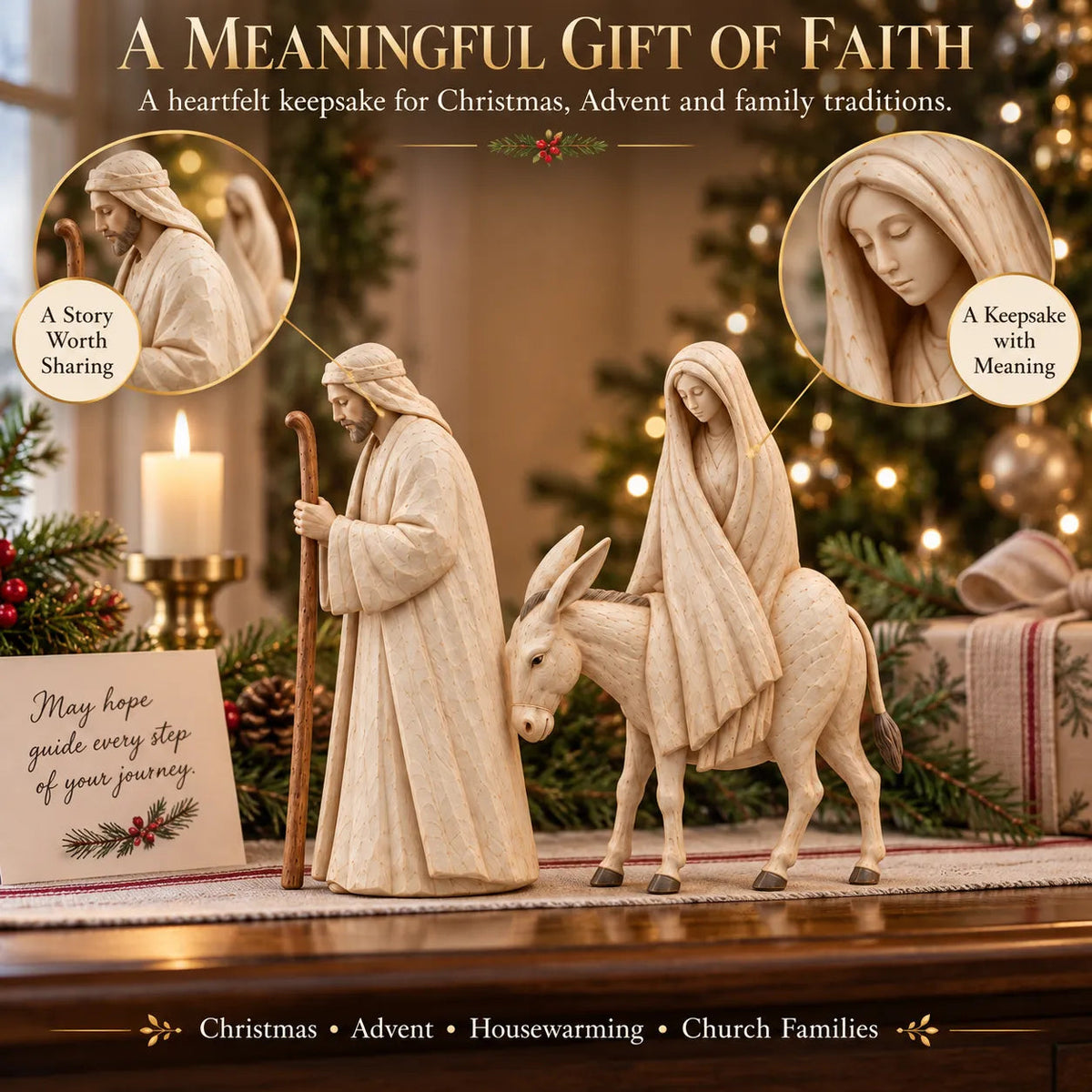 ✨ Journey to Bethlehem Nativity Figurine Set