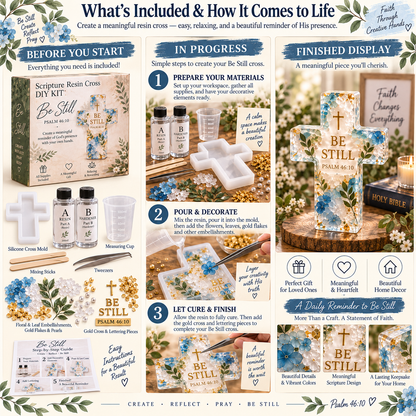 🔥😍Psalms of Hope & Strength – DIY Cross Craft Kit✝️