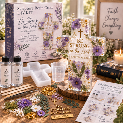 🔥😍Psalms of Hope & Strength – DIY Cross Craft Kit✝️