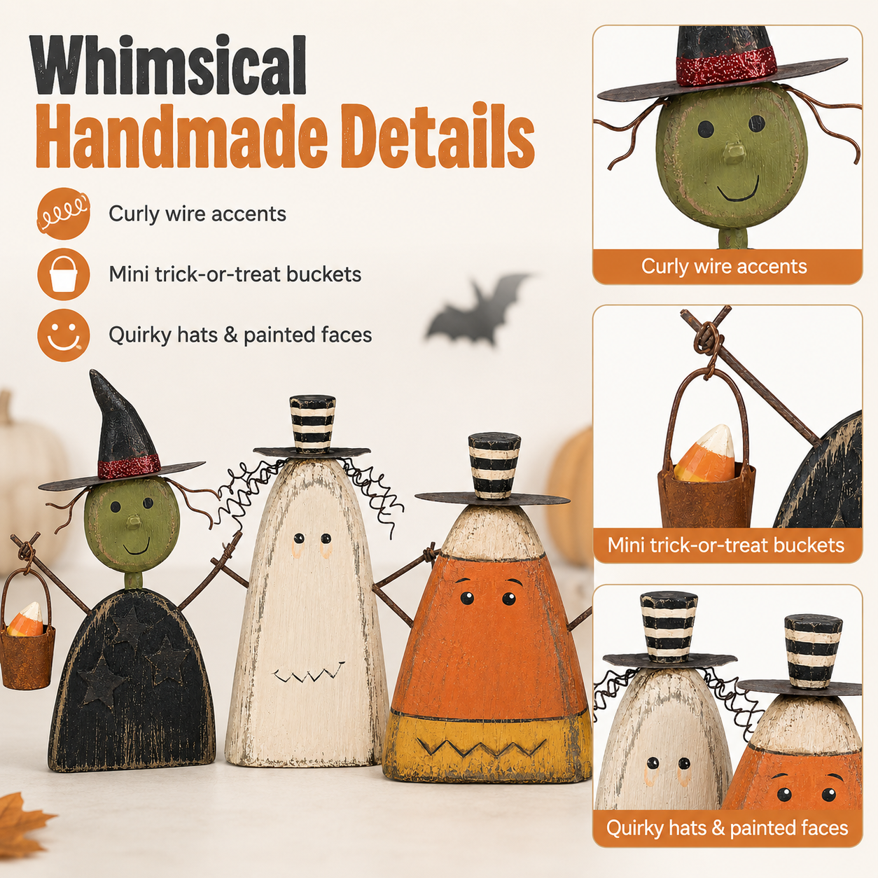 Halloween figurine handmade inspired details