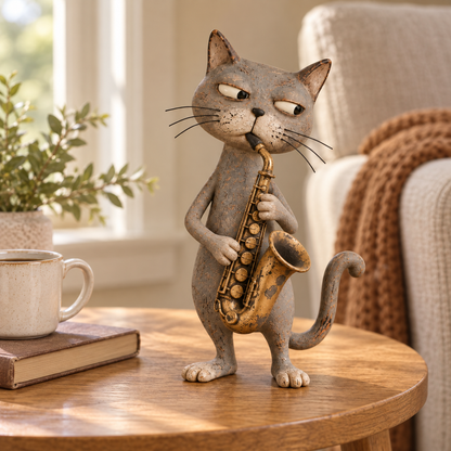 🎶 The Whisker Street Band | Vintage Cat Musician Figurines