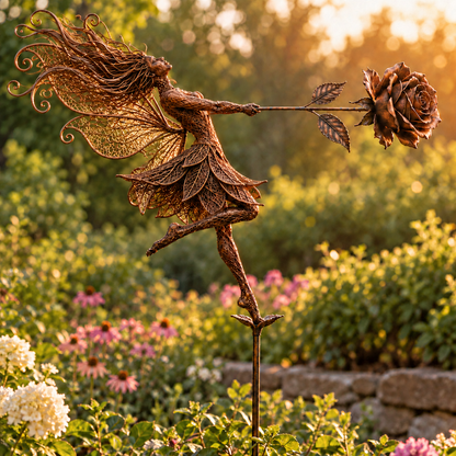 🌹 Enchanted Rose Fairies – Whimsical Garden Sculpture Collection