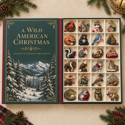 🌲🦍 A Wild American Christmas – 24-Day Wildlife Ornament Advent Calendar