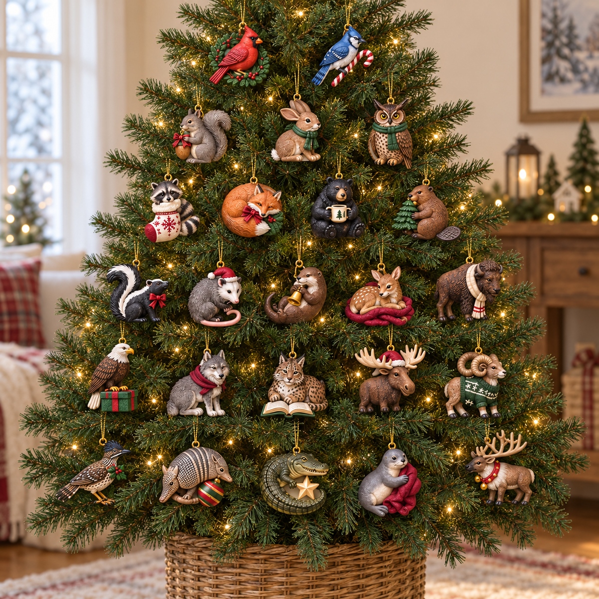 🌲🦍 A Wild American Christmas – 24-Day Wildlife Ornament Advent Calendar