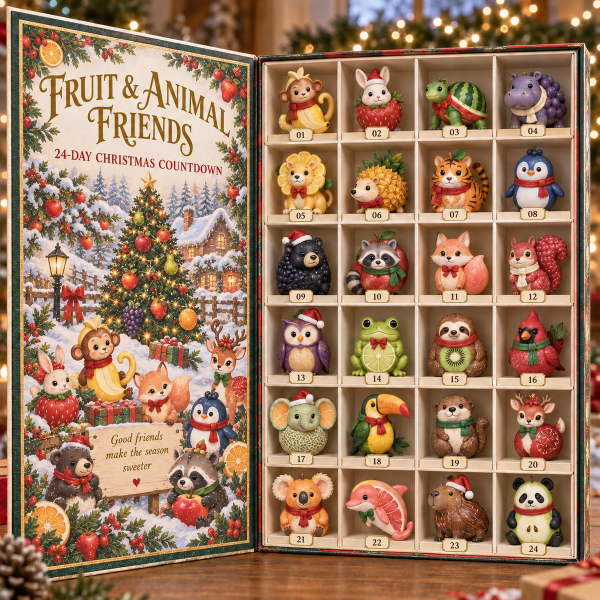 🦔🍇 Fruity Friends | 24-Day Christmas Advent Calendar