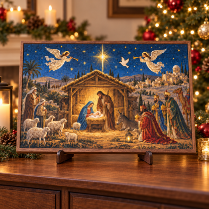 🎄✨ The Christmas Story Wooden Nativity Puzzle – A Faith-Filled Family Keepsake ✝️