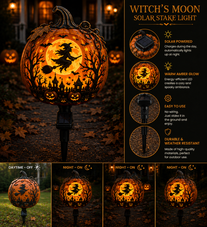 🎃 Solar Pumpkin Stake Light – Spooky LED Decor for Halloween Nights 👻