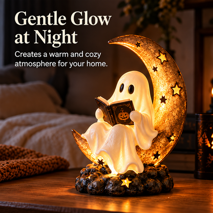 ✨🌙Ghostly Moonlight – Halloween Reading Ghost Lamp👻