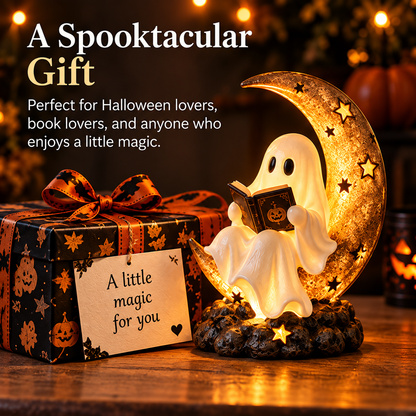 ✨🌙Ghostly Moonlight – Halloween Reading Ghost Lamp👻