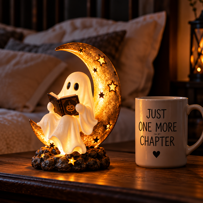 ✨🌙Ghostly Moonlight – Halloween Reading Ghost Lamp👻