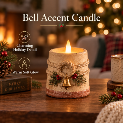 🔥😍Winterglow Christmas Candles – Snowy Pine & Rustic Bell Collection