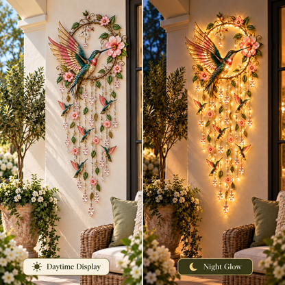 ✨ Enchanted Bird Garden Cascade Wall Light Collection – Hummingbird, Cardinal, Bluebird & Peacock