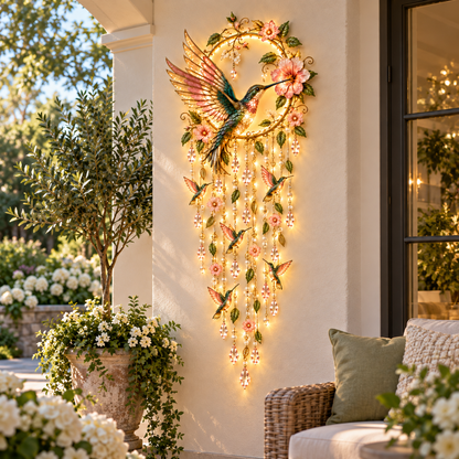 ✨ Enchanted Bird Garden Cascade Wall Light Collection – Hummingbird, Cardinal, Bluebird & Peacock