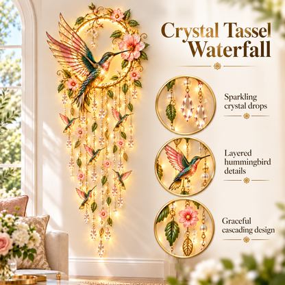 ✨ Enchanted Bird Garden Cascade Wall Light Collection – Hummingbird, Cardinal, Bluebird & Peacock