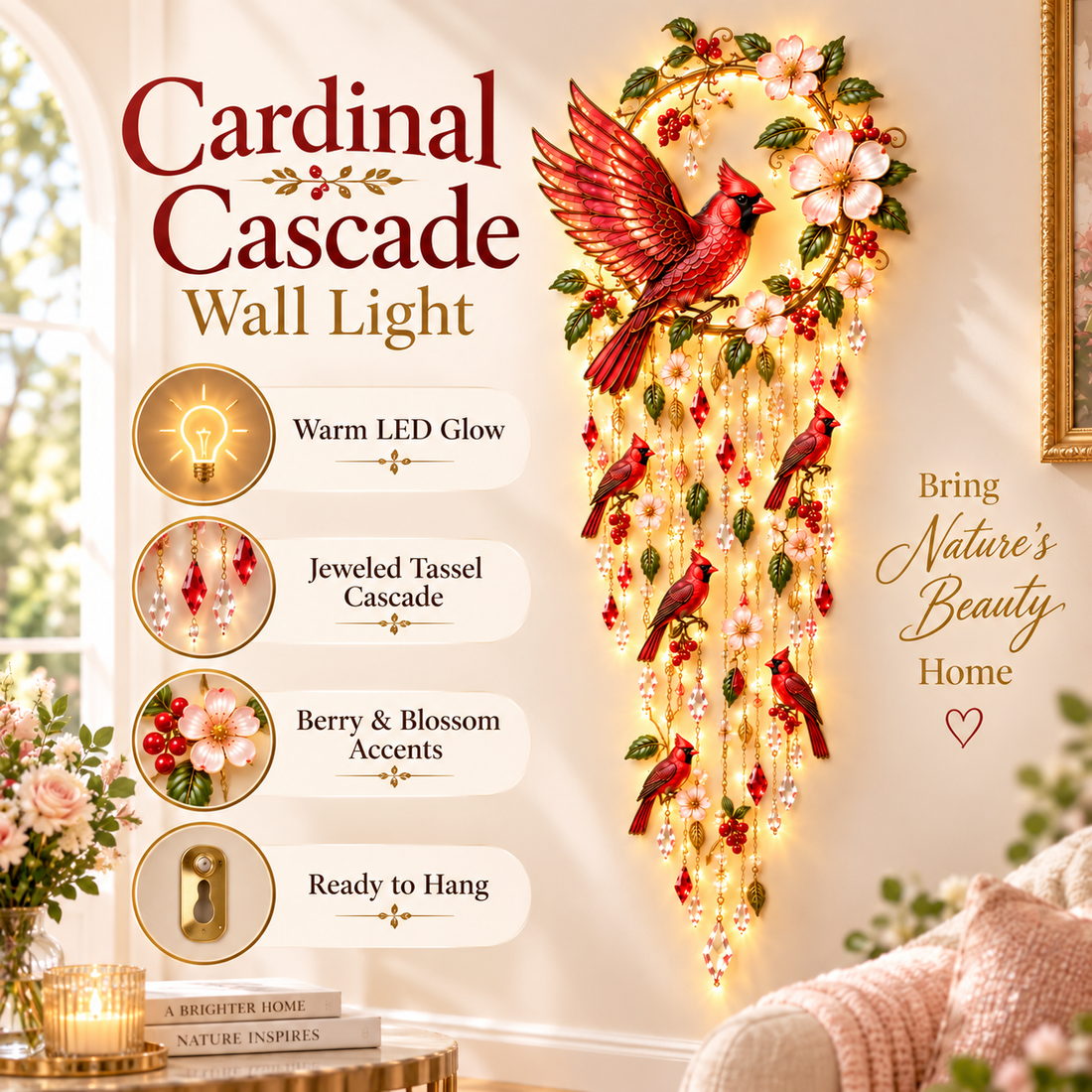 Cardinal wall light details