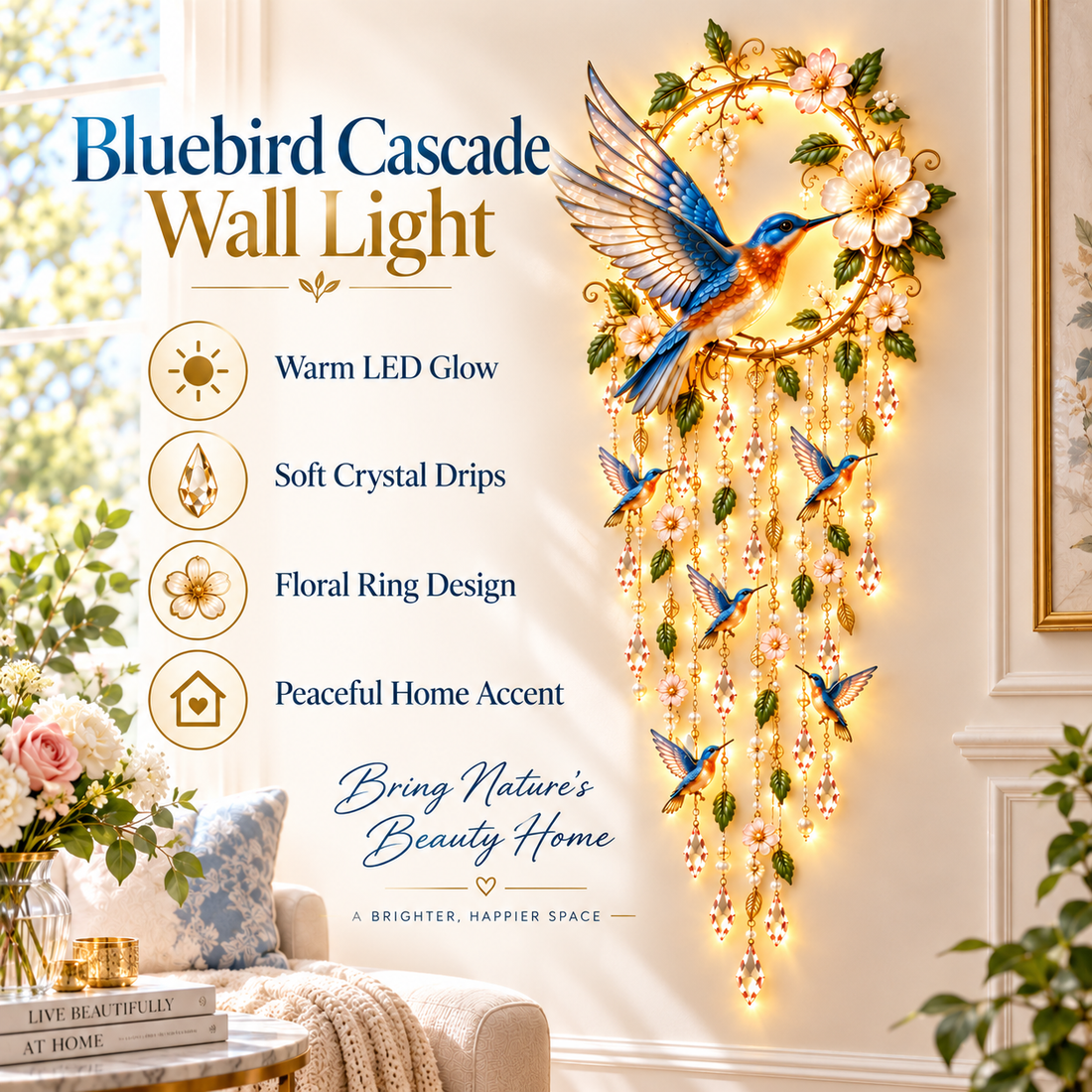Bluebird wall light details