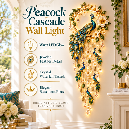 ✨ Enchanted Bird Garden Cascade Wall Light Collection – Hummingbird, Cardinal, Bluebird & Peacock