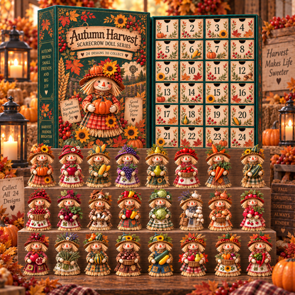 🔥😍Autumn Harvest Little Friends Blind Box – 24 Mini Scarecrow Collectibles for Cozy Fall Days🍂