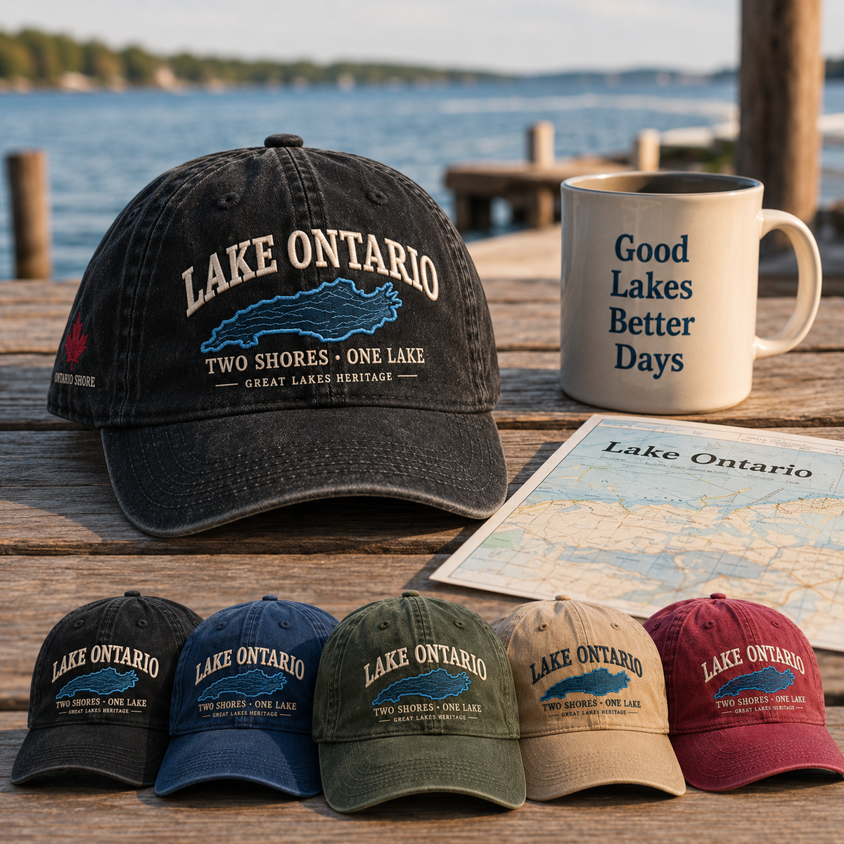 🔥😍Lake Ontario Heritage Cap – Two Shores, One Lake