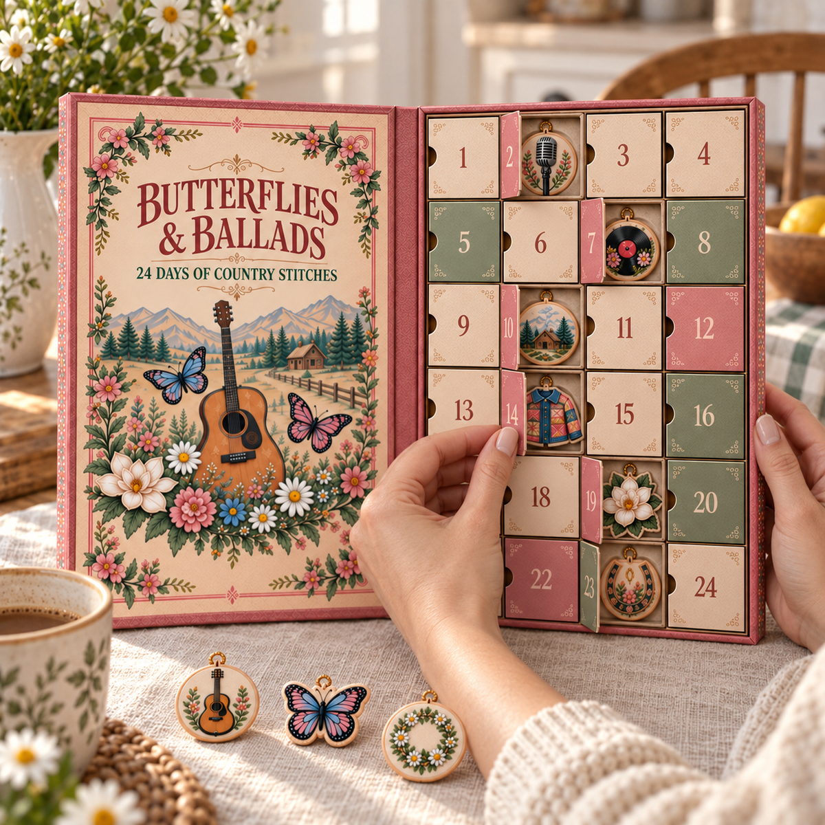 🔥🌸24 Days of Festive Stitches – Christmas Ornament Advent Calendar
