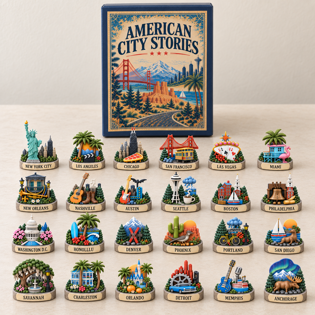 🔥24 Cities, 24 Stories – American City Keepsake Collection