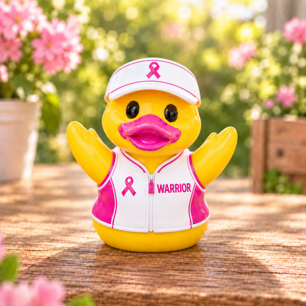 ❤️No One Fights Alone — 4-Piece Pink Ribbon Support Duck Collection