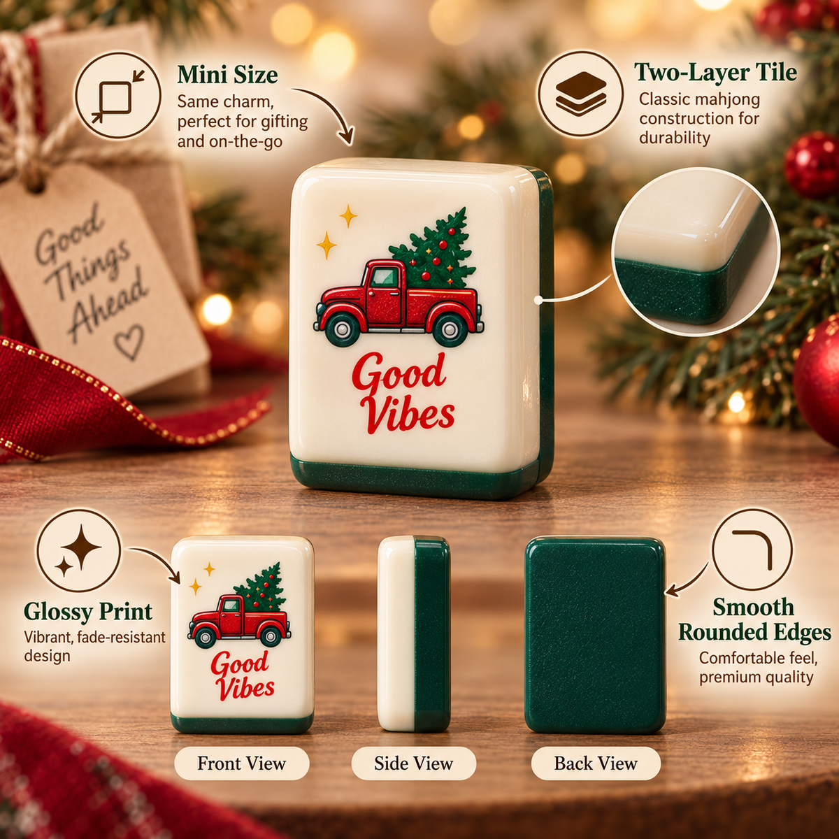 🔥😍Holiday Mahjong – 24 Days of Good Fortune Mini Tile Countdown