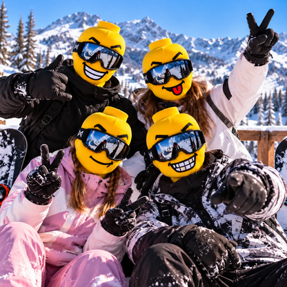 🔥🤣Yellow Blockhead Ski Mask – A Bold and Hilarious Look