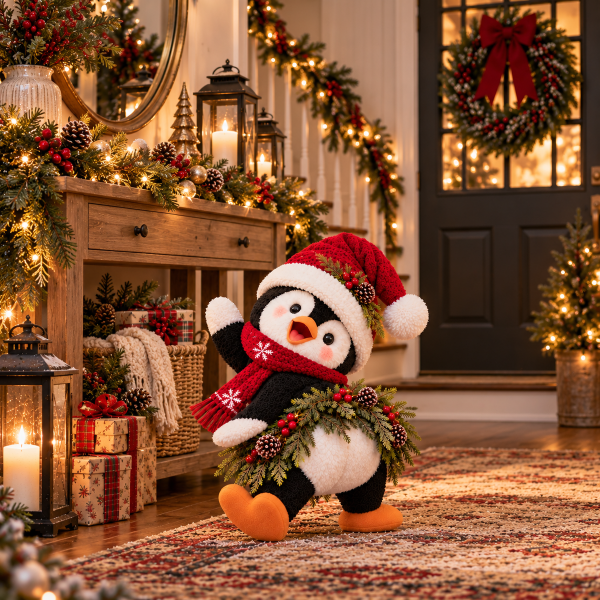 🔥🥰Jolly Waddle™ – Christmas Welcome Penguin Decorations