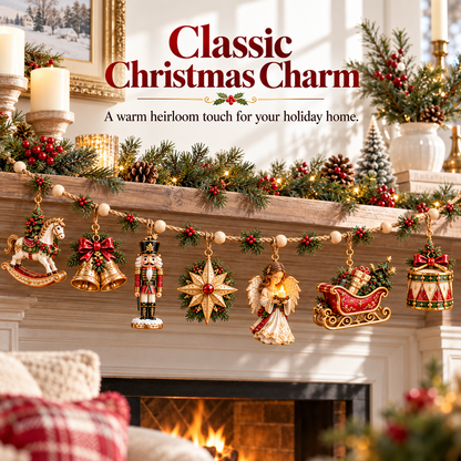 🎄 Christmas Heirloom Collection | 7-Piece Vintage Christmas Garland