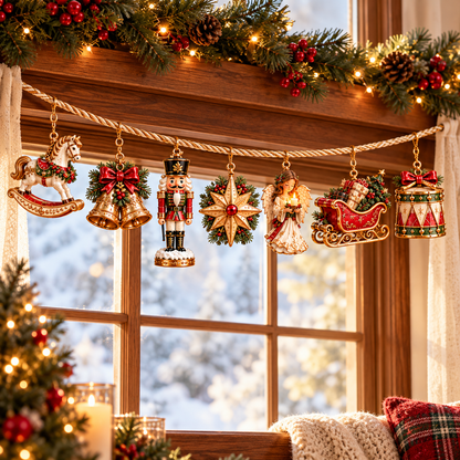 🎄 Christmas Heirloom Collection | 7-Piece Vintage Christmas Garland