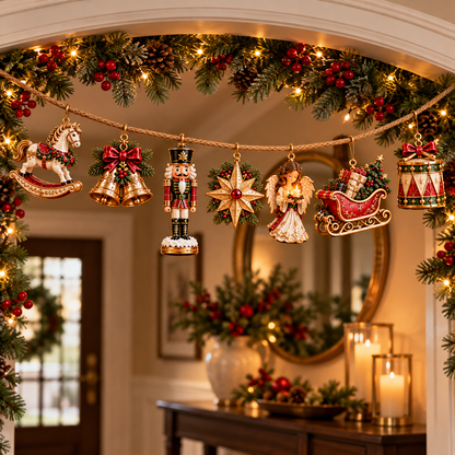 🎄 Christmas Heirloom Collection | 7-Piece Vintage Christmas Garland