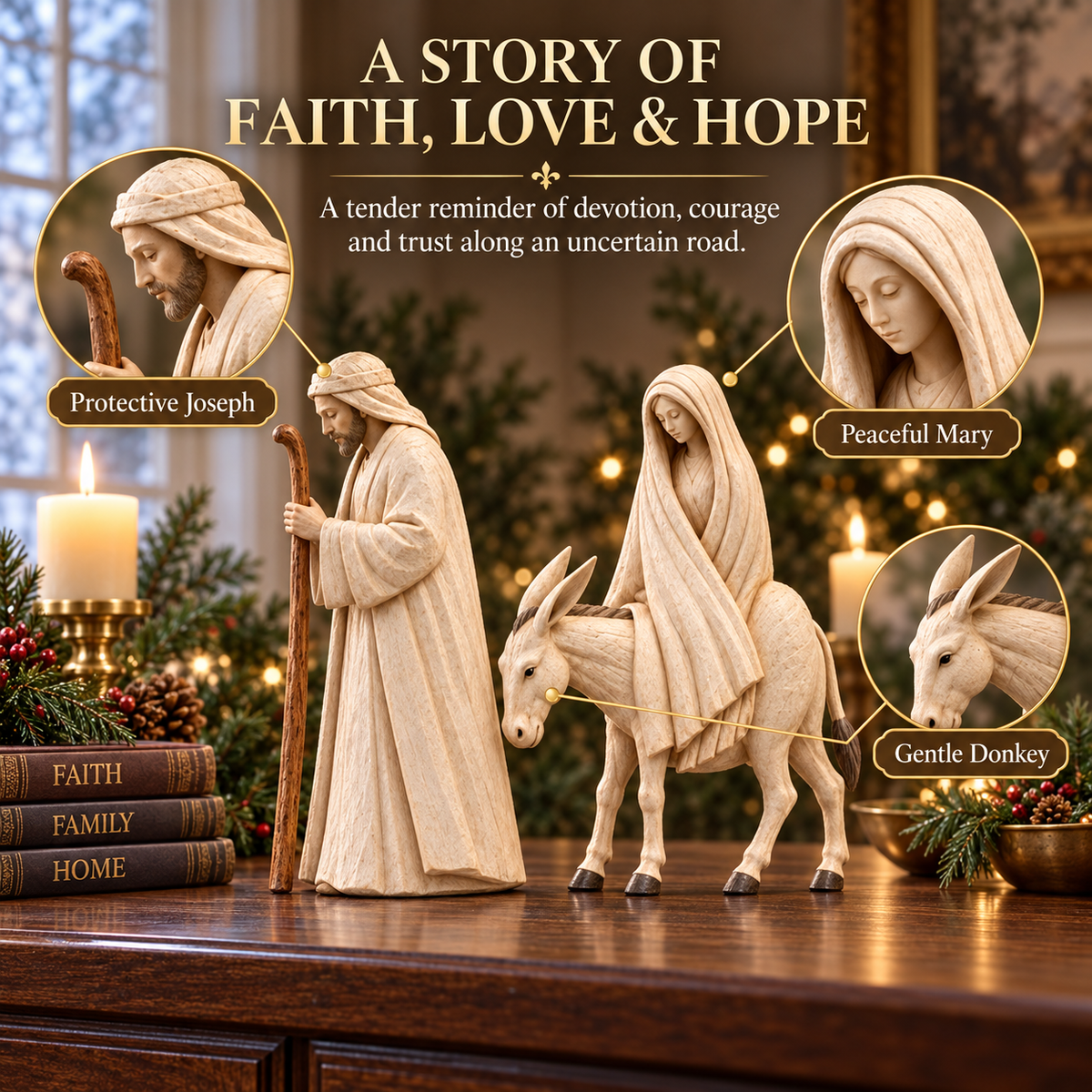 ✨ Journey to Bethlehem Nativity Figurine Set