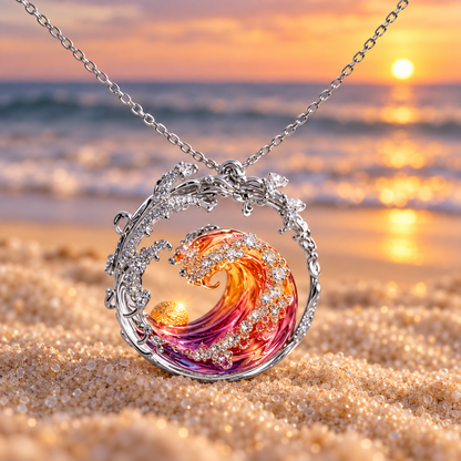 🌅 Sunset Wave Necklace