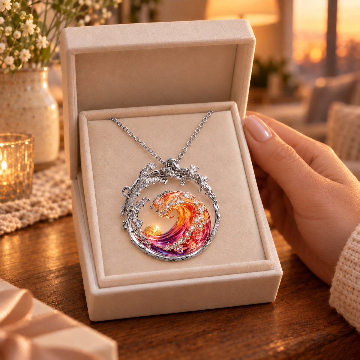 🌅 Sunset Wave Necklace