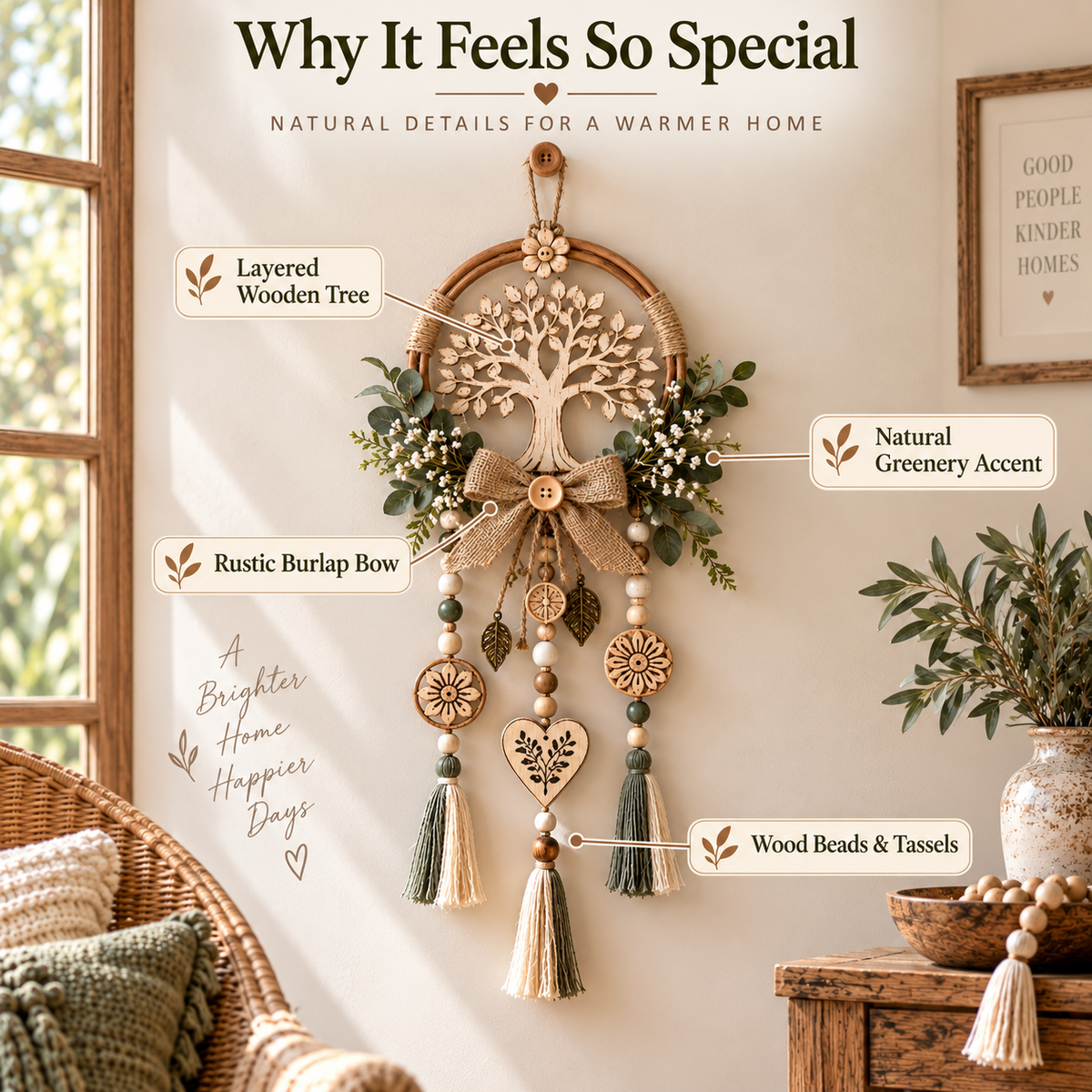 🔥😍Where Love Grows – Boho Tree of Life Decor🌲