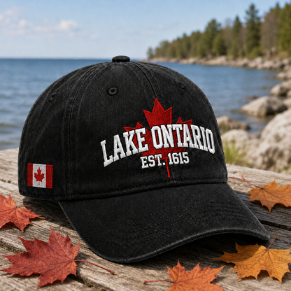🍁 The Lake Never Leaves You – Lake Ontario Embroidered Cap
