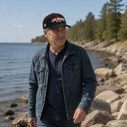 🍁 The Lake Never Leaves You – Lake Ontario Embroidered Cap