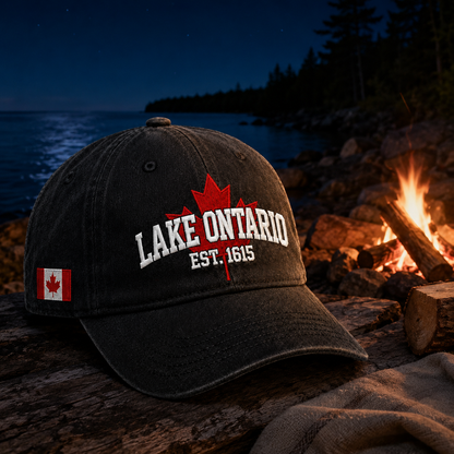 🍁 The Lake Never Leaves You – Lake Ontario Embroidered Cap