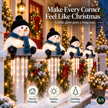 2027 Nestmiro® Christmas Glow Friends Icicle Railing Lights