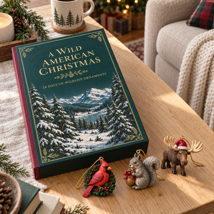🌲🦍 A Wild American Christmas – 24-Day Wildlife Ornament Advent Calendar
