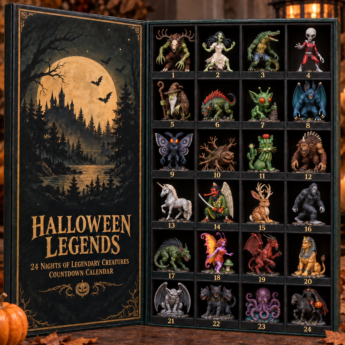 🎃🦍 Halloween Legends – 24-Day Legendary Creatures Countdown Calendar