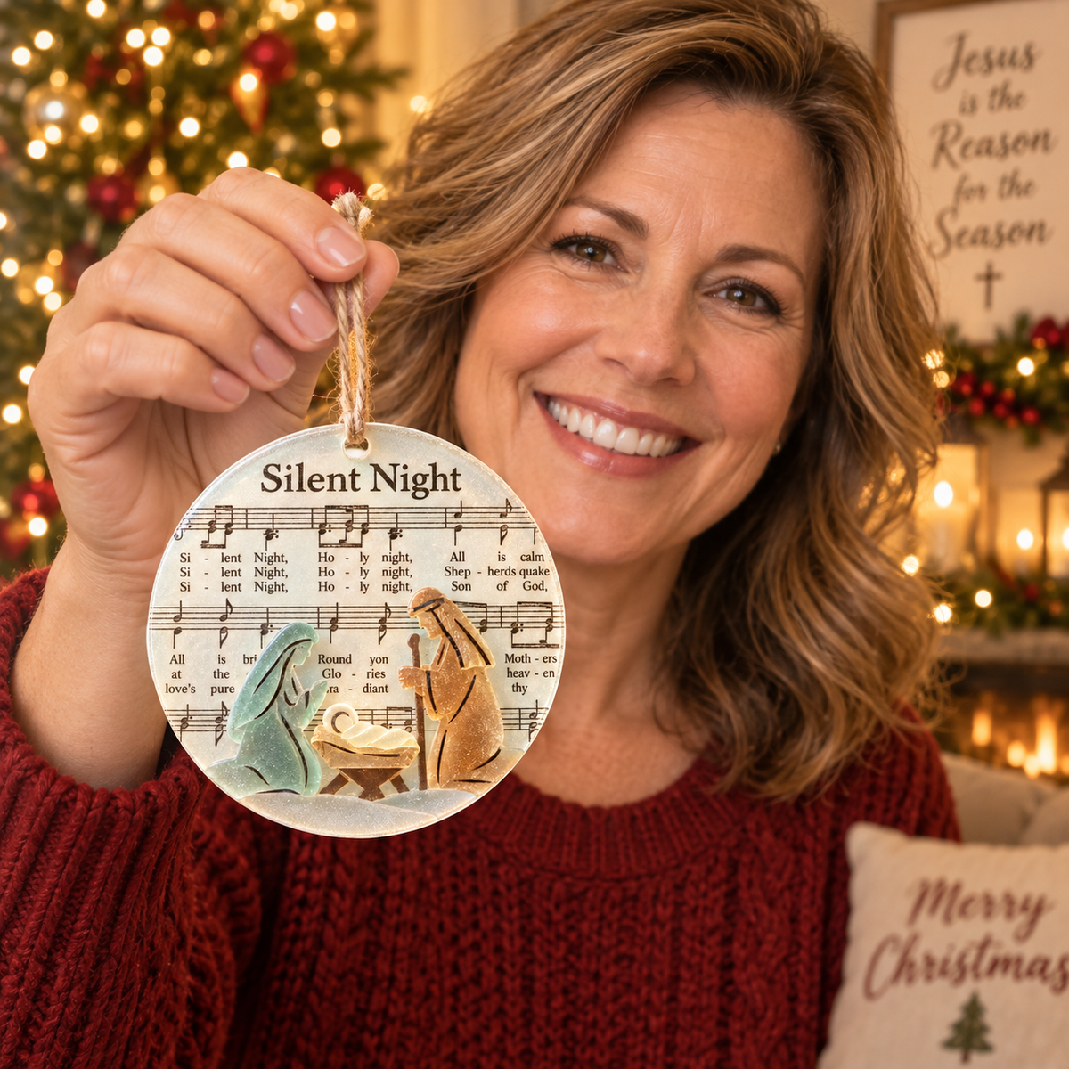 🎅Christmas Hymn Keepsake Ornaments--🎶 Timeless Songs of Faith for Your Tree